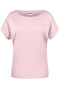 Produktfoto James & Nicholson Casual Damen Bio T-Shirt mit Umschlagärmeln